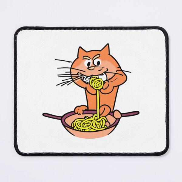 Item preview, Cat Eating Spaghetti, Cat Eating Ramen - Funny Cute Cat11 designed and sold by anhy15.
