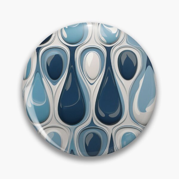 Item preview, Blue and White Raindrop Ceramic Mosaic Pattern on Beige, Seamless and Stylish, AI Generated designed and sold by drawerwalker.