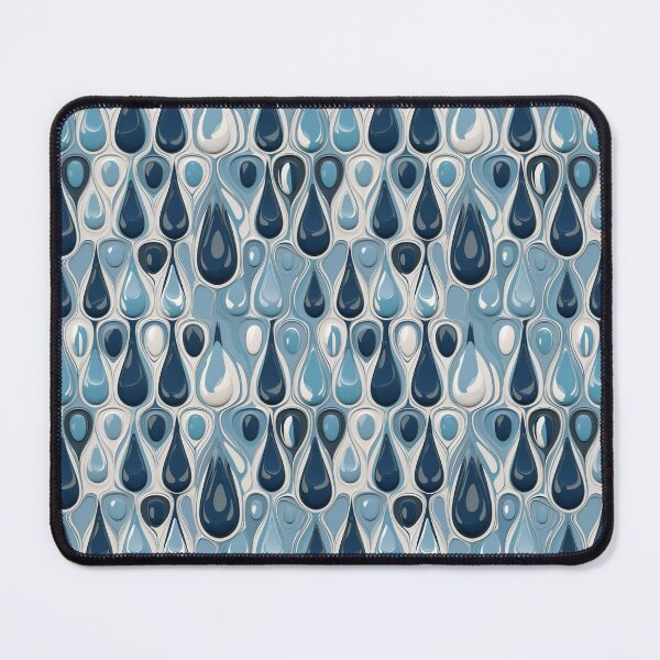 Item preview, Blue and White Raindrop Ceramic Mosaic Pattern on Beige, Seamless and Stylish, AI Generated designed and sold by drawerwalker.