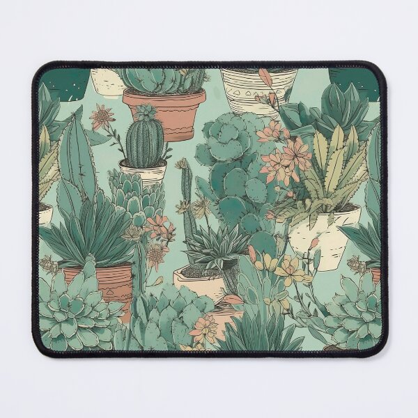 Item preview, Succulents in pots repeating pattern designed and sold by StoneyPhenix.
