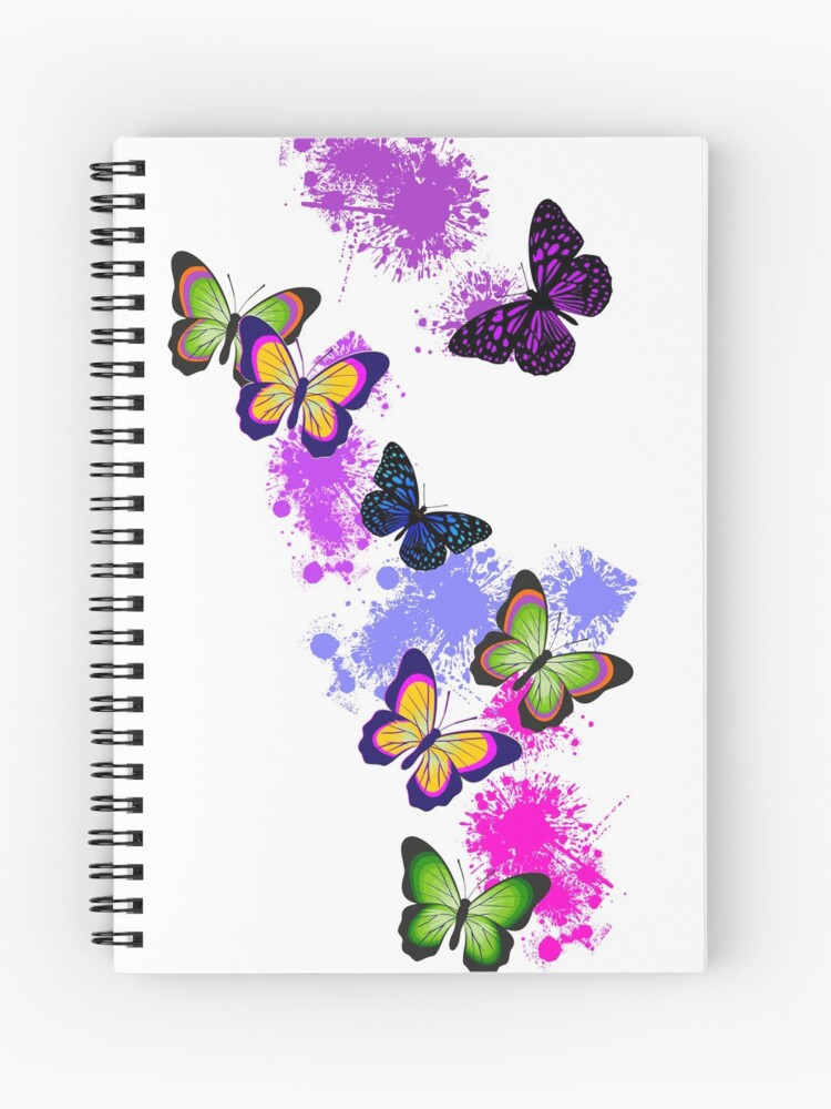 Cuaderno de espiral «Hermosas mariposas» de Vienna15 | Redbubble