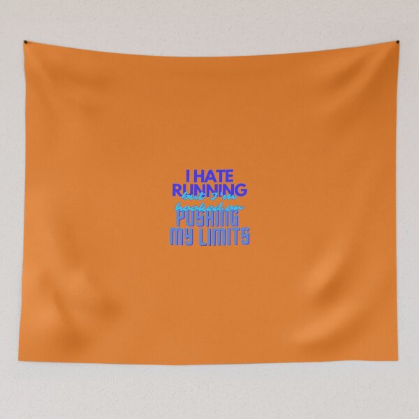 Item preview, I hate running blue - motivation quote for running men or women designed and sold by Fanaticos.
