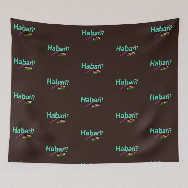 Item preview, Habari (hello in Swahili) abstract design designed and sold by lobodelnoir.