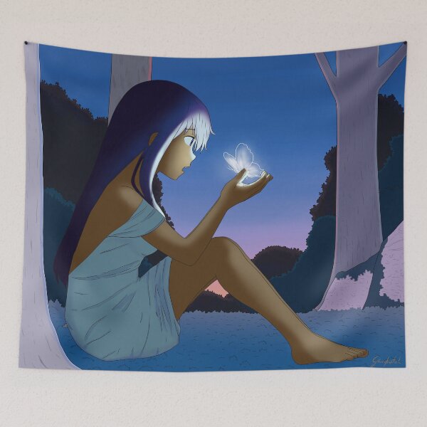 Item preview, Girl in the Forest - Magical Night in the Woods designed and sold by GlaucoBaptista.