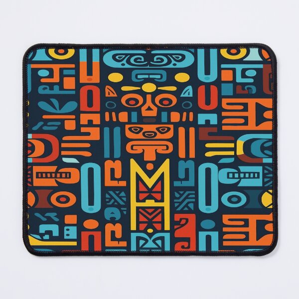 Aperçu de l'œuvre Basé sur un ancien design aztèque, ce motif est vibrant et accrocheur créée et vendue par ColorDesign38.