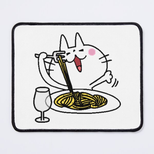 Item preview, Cute Cat Eating Spaghetti Anime Meme Portrait5 designed and sold by hongoi17.