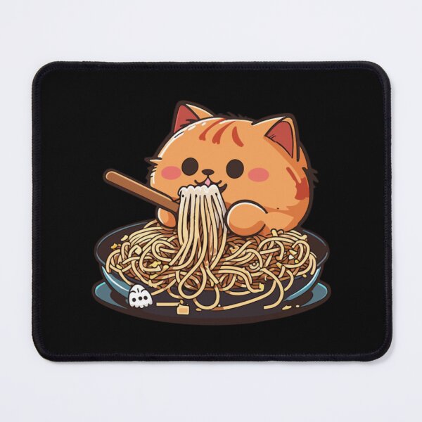 Item preview, Cute cat eating spaghetti noodles27 designed and sold by hongoi17.