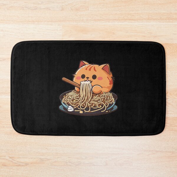 Item preview, Cute cat eating spaghetti noodles27 designed and sold by hongoi17.