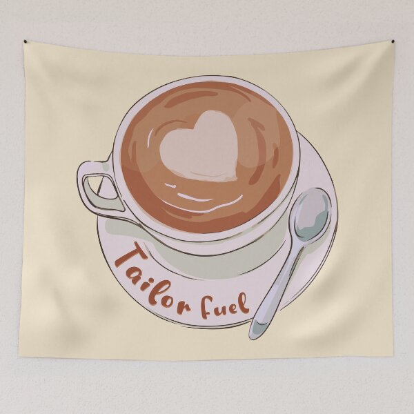 Item preview, Coffee lover heart latte tailor fuel cute cup seamstress fashion designer gift designed and sold by MetalicBabe.