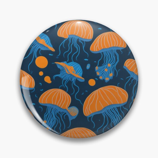 Item preview, Jellyfish Pattern - blue and orange designed and sold by DawgCraft.