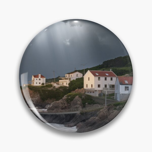 Item preview, Seaside Village with Storm Overhead designed and sold by UlDesigns.