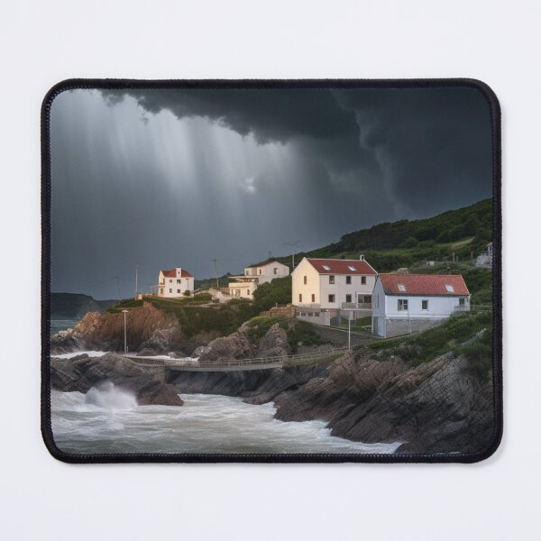 Item preview, Seaside Village with Storm Overhead designed and sold by UlDesigns.