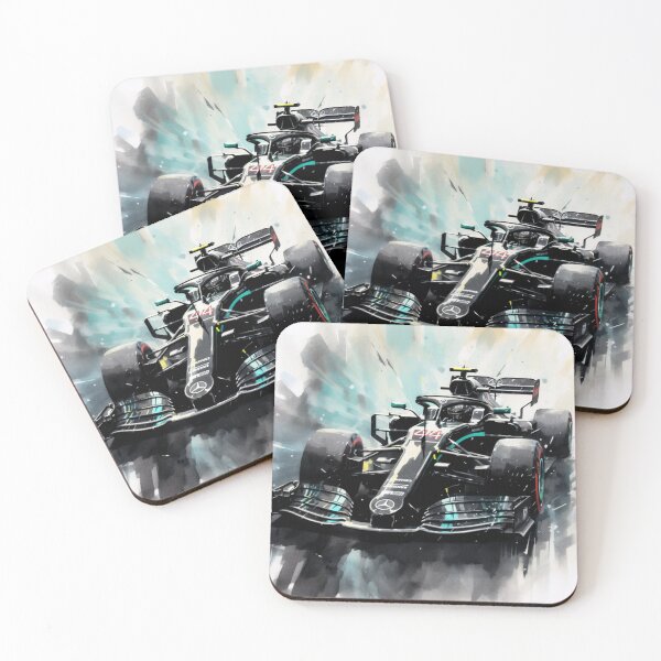 Item preview, Lewis Hamilton 2021 Mercedes W12 F1 Watercolour Painting Print designed and sold by PicTechNowArt.