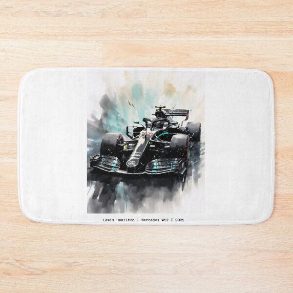 Item preview, Lewis Hamilton 2021 Mercedes W12 F1 Watercolour Painting Print designed and sold by PicTechNowArt.