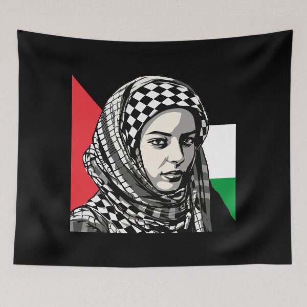 Item preview, Free Palestine - Palestinian Woman Keffiyeh designed and sold by ResistNormality.