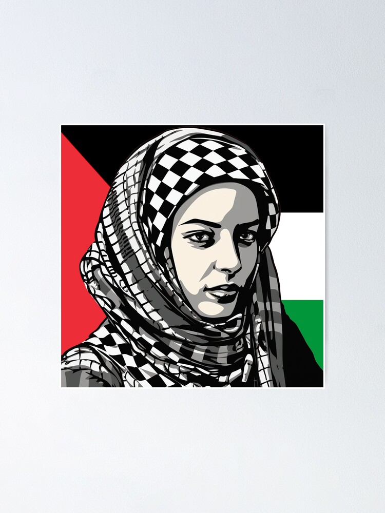 Sticker for Sale avec l'œuvre « Palestine Libre - Keffieh