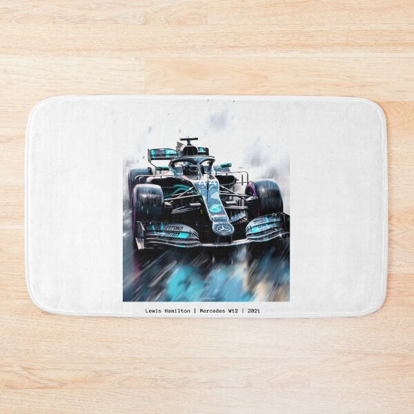 Item preview, Lewis Hamilton 2021 Mercedes W12 F1 Watercolour Painting Print designed and sold by PicTechNowArt.