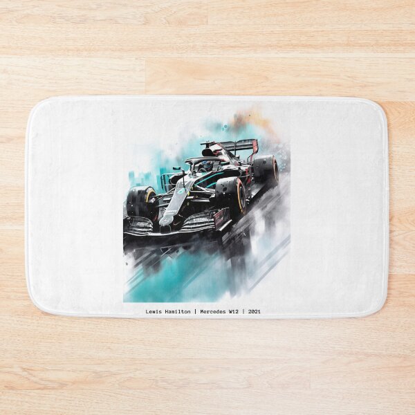Item preview, Lewis Hamilton 2021 Mercedes W12 F1 Watercolour Painting Print designed and sold by PicTechNowArt.