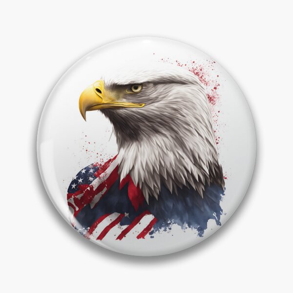Item preview, 4th of July portrait of an eagle against the background of the flag designed and sold by jkrphoto.