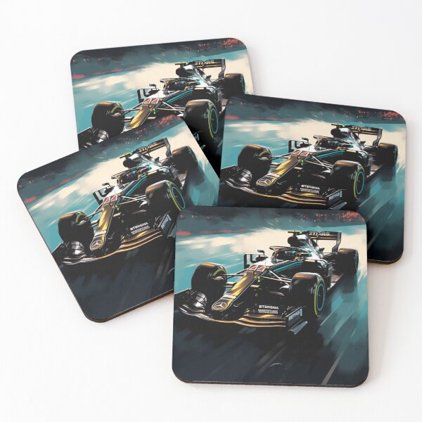 Item preview, Lewis Hamilton 2021 Mercedes W12 F1 Watercolour Painting Print designed and sold by PicTechNowArt.