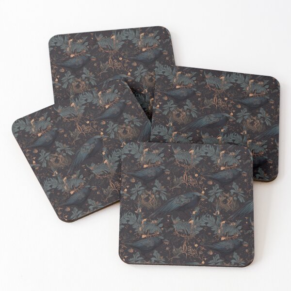 Item preview, Raven Pattern | Dark Academia, Gothic, Witchy | Crows, Birds designed and sold by neverworldian.