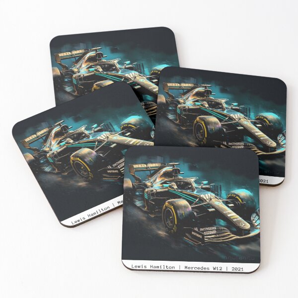 Item preview, Lewis Hamilton 2021 Mercedes W12 F1 Watercolour Painting Print designed and sold by PicTechNowArt.