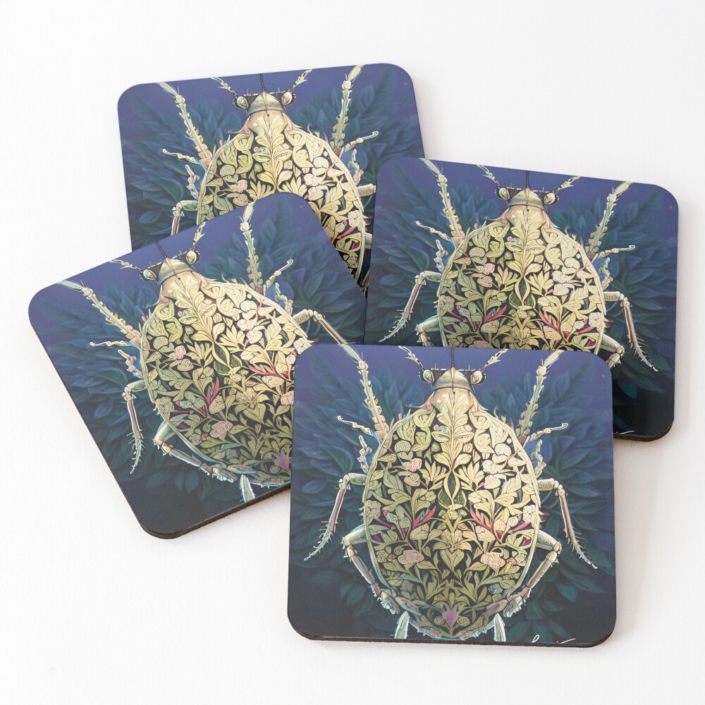 Item preview, Coasters (Set of 4) designed and sold by MyBugSpecimens.