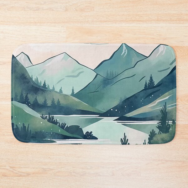Item preview, Beautiful mountain scenery pattern designed and sold by Cahlie Li.