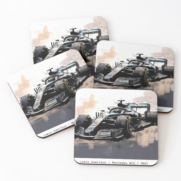 Item preview, Lewis Hamilton 2021 Mercedes W12 F1 Watercolour Painting Print designed and sold by PicTechNowArt.