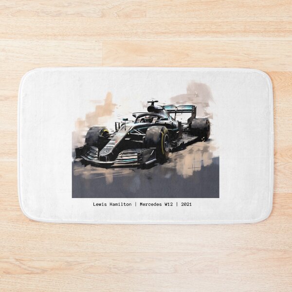 Item preview, Lewis Hamilton 2021 Mercedes W12 F1 Watercolour Painting Print designed and sold by PicTechNowArt.