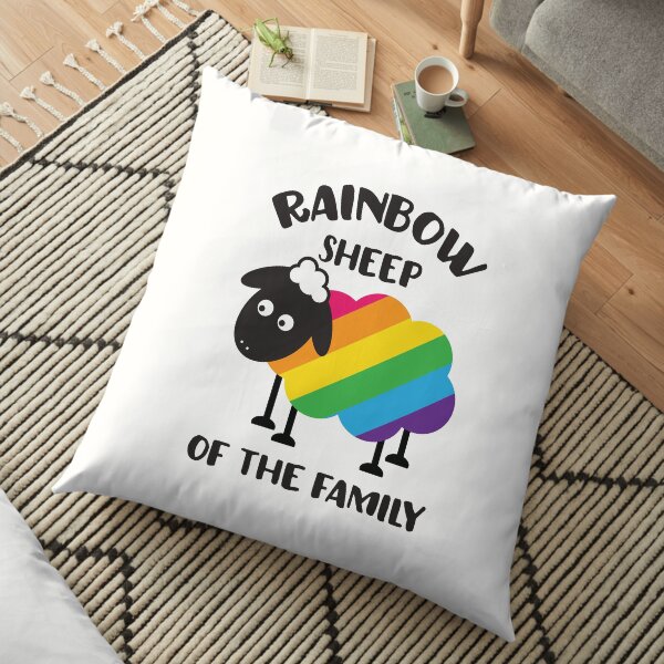 Rainbow Sheep Of The Family LGBT Pride Floor Pillow