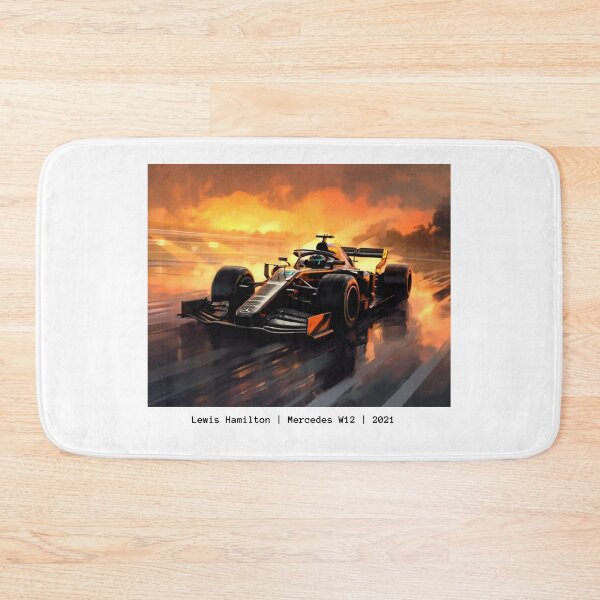 Item preview, Lewis Hamilton 2021 Mercedes W12 F1 Watercolour Painting Print designed and sold by PicTechNowArt.