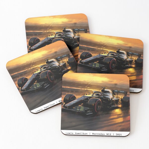 Item preview, Lewis Hamilton 2021 Mercedes W12 F1 Watercolour Painting Print designed and sold by PicTechNowArt.