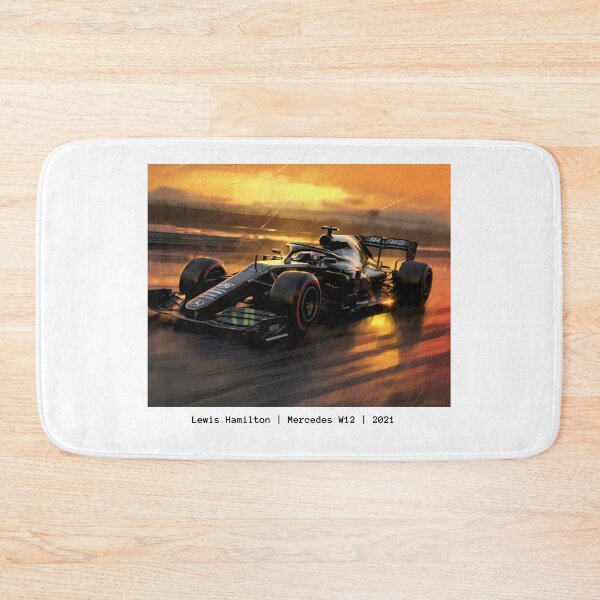 Item preview, Lewis Hamilton 2021 Mercedes W12 F1 Watercolour Painting Print designed and sold by PicTechNowArt.