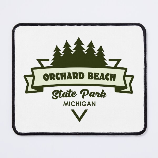 Item preview, Orchard Beach State Park Michigan Trees And Ribbon designed and sold by bivenart.