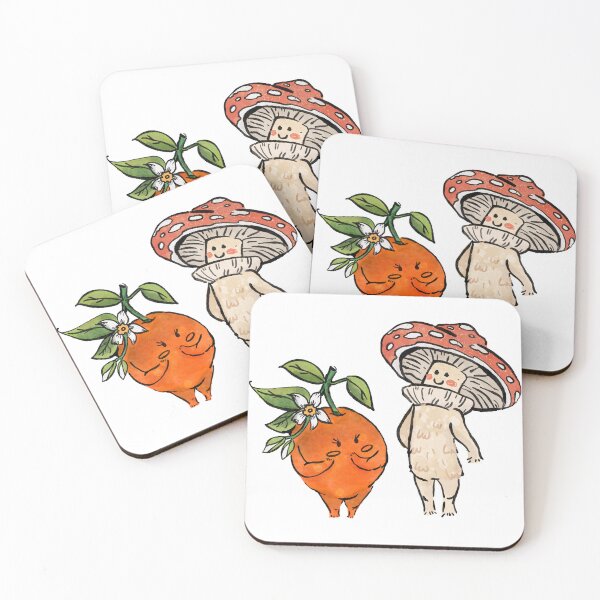 Item preview, Orange Lady and Lord Mushroom designed and sold by elodiemarc24.