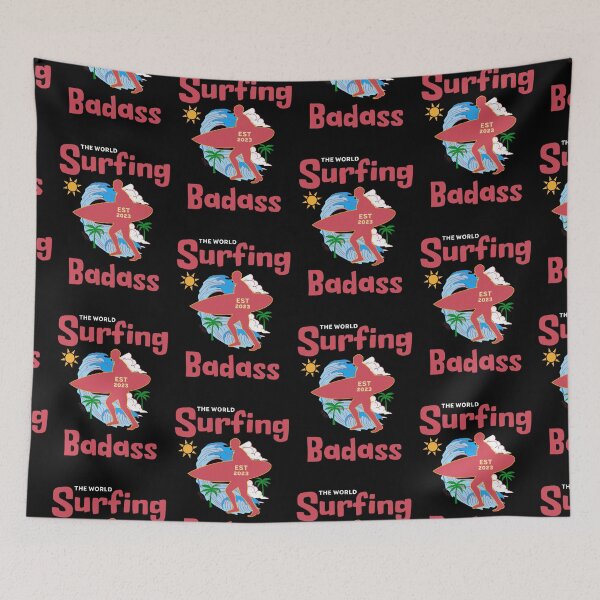 Item preview, Surfing Badass, Surfing Is My Jam designed and sold by SportyDogShop.