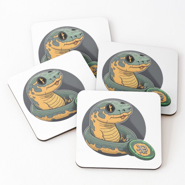 Item preview, Cute little cartoon crypto anaconda snake digital art designed and sold by DesginsDone.