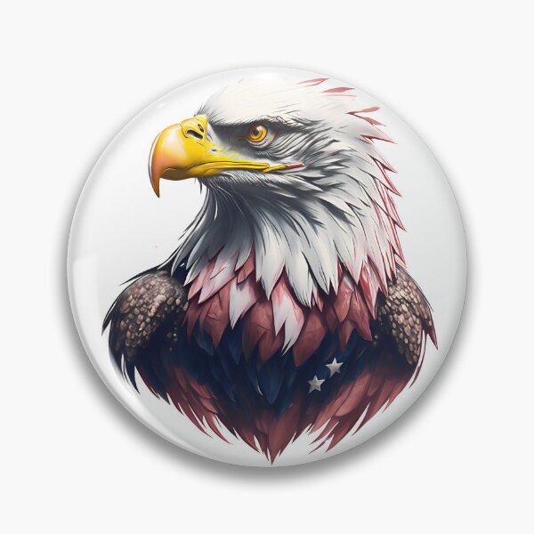 Item preview, 4th of July portrait of an eagle against the background of the flag designed and sold by jkrphoto.