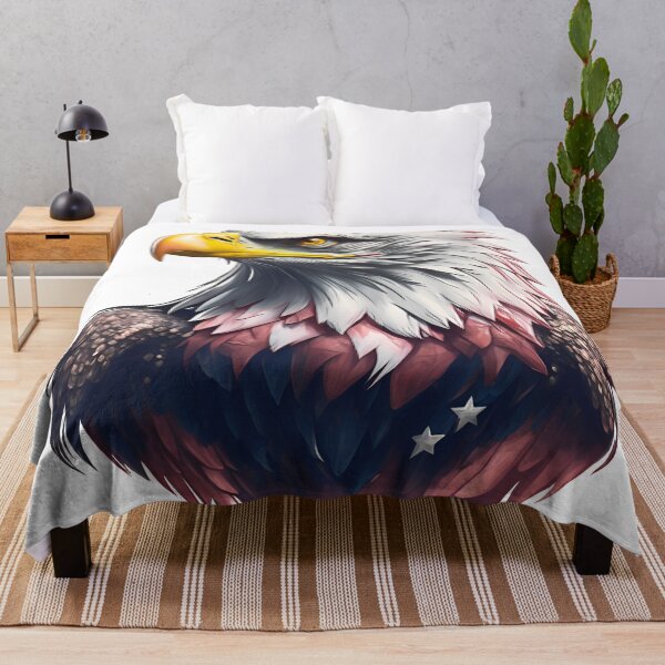 Item preview, 4th of July portrait of an eagle against the background of the flag designed and sold by jkrphoto.