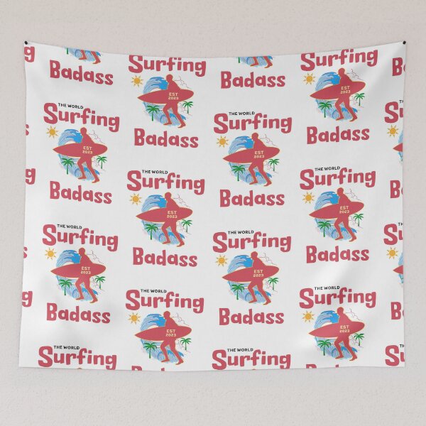 Item preview, Surfing Badass, Surfing Is My Jam designed and sold by SportyDogShop.