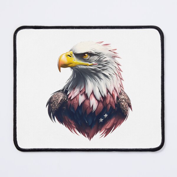 Item preview, 4th of July portrait of an eagle against the background of the flag designed and sold by jkrphoto.
