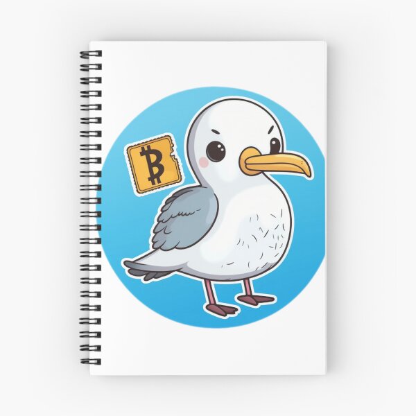Item preview, Cute Albatross Bird Cartoon with Bitcoin Coin Bill - Perfect gift for Crypto Lovers! designed and sold by DesginsDone.