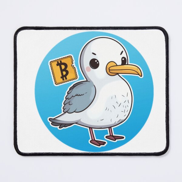 Item preview, Cute Albatross Bird Cartoon with Bitcoin Coin Bill - Perfect gift for Crypto Lovers! designed and sold by DesginsDone.
