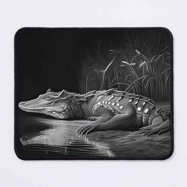 Item preview, Black and white Crocodile drawing designed and sold by Pencil-Art.