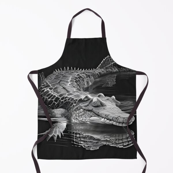 Item preview, Black and white Crocodile drawing designed and sold by Pencil-Art.