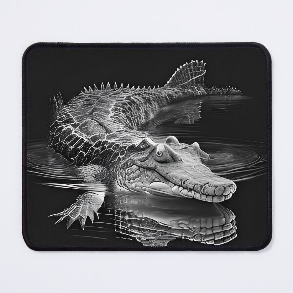 Item preview, Black and white Crocodile drawing designed and sold by Pencil-Art.