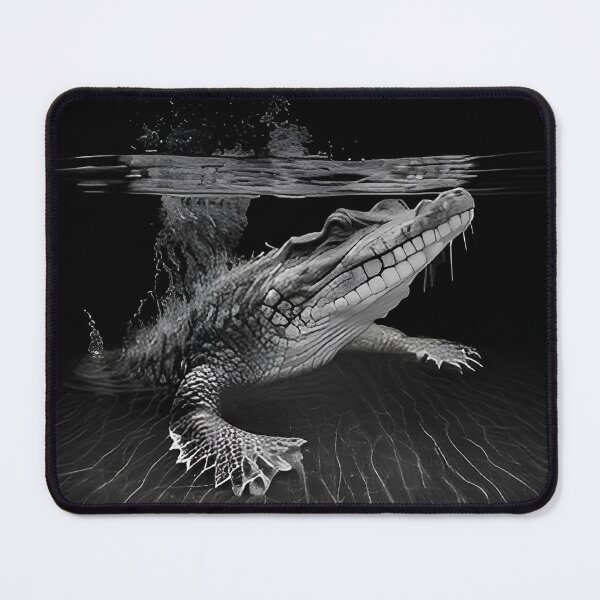 Item preview, Black and white Crocodile drawing designed and sold by Pencil-Art.