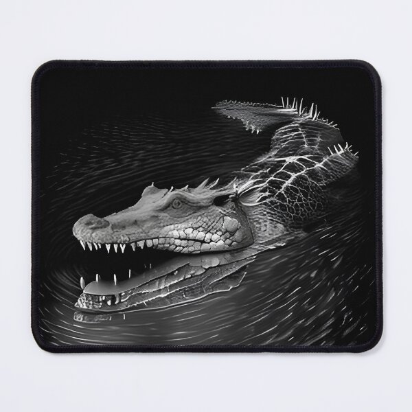 Item preview, Black and white Crocodile drawing designed and sold by Pencil-Art.