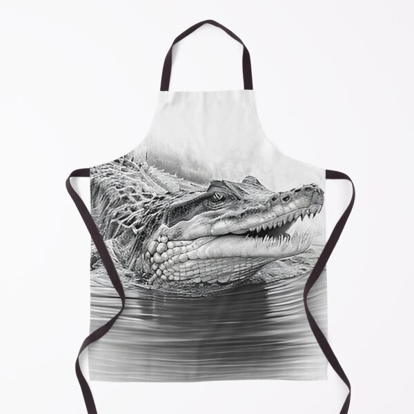 Item preview, Black and white Crocodile drawing designed and sold by Pencil-Art.